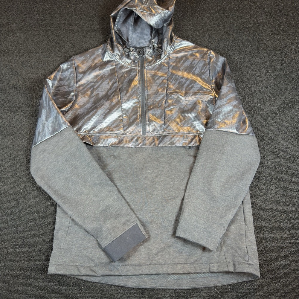 Under Armour Anorak Mens Large Gray Storm Half Zip Pullover Hooded Athletic‎ L